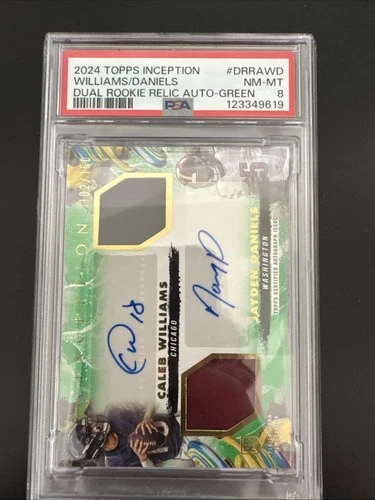 Caleb Williams Jayden Daniels RPA Inception Green PSA 8