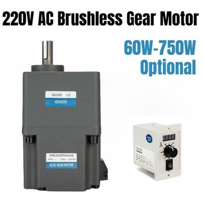 220V AC High Torque  Brushless Gear Motor Low Speed Reduction Motor + Controller