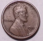 1921 S Lincoln Wheat Cent Penny - Not Stock Photos