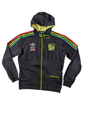 Adidas Star Wars Bobafett Chaqueta Rasta Capucha Bob Marley Sudadera con Capucha Reggae M/L, AGUJEROS