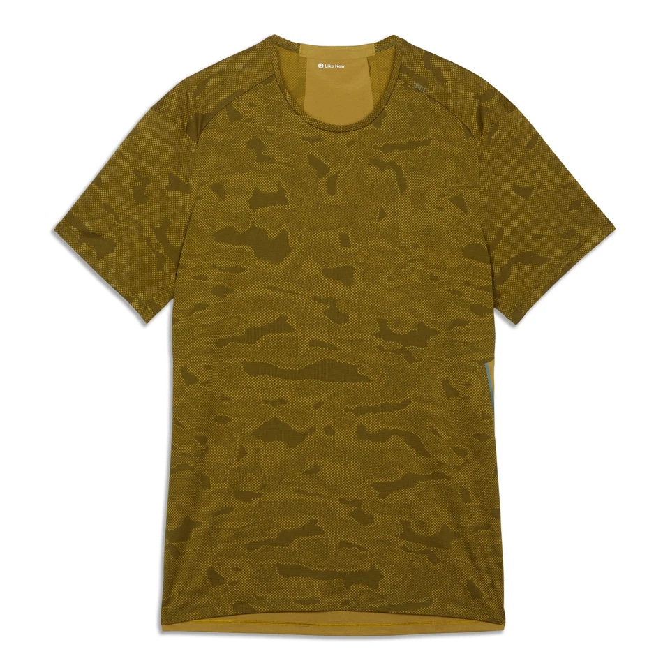 Мужская повседневная рубашка с коротким рукавом lululemon размер L зеленая