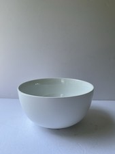 Crate & Barrel Minimal White Ceramic Serving Bowl - 6 cups