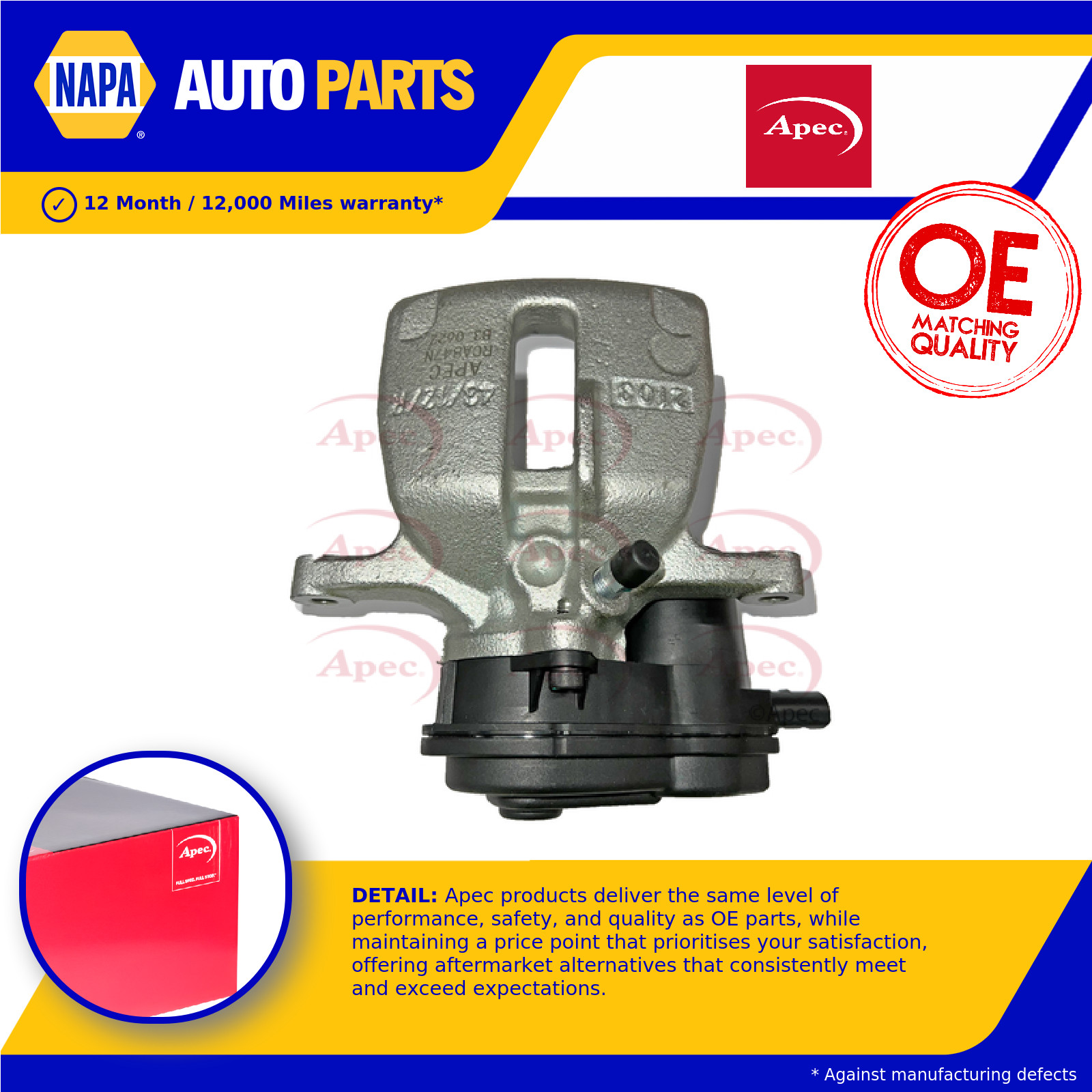 Brake Caliper RCA847N Apec 8K0615404E Genuine Top Quality Guaranteed New