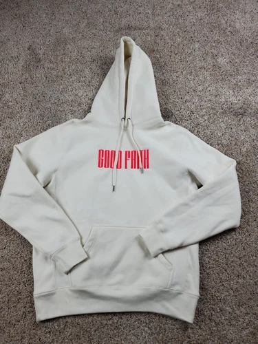 OFF WHITE Felpa con cappuccio Madeon Good Faith piccola uomo bianco sporco maglione cucito pesante