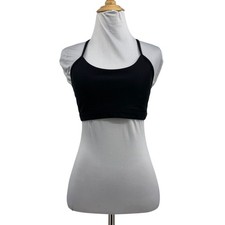 ALO Yoga Bra Womens L Large Black Airlift Intrigue Snug Fit Crisscross Keyhole