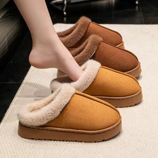New Unisex Fluffy Anti-Slip Slippers for Autumn Winter Indoor Thick Sole Warm
