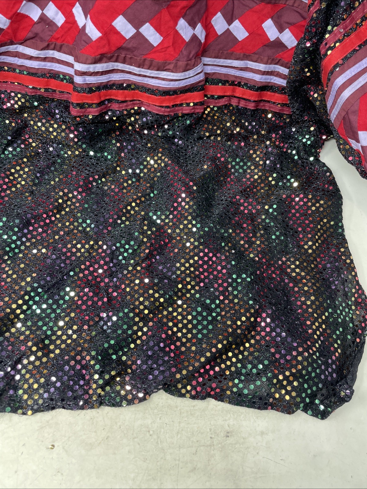 Handmade Iridescent Sequined Patchwork Pullover T… - image 8