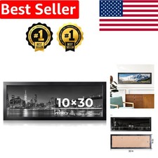 Sturdy 10x30 Black Frame with Shatterproof Plexiglass - Home Decor Essential