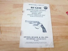 KE2/10/7-76, Ruger Security Six Speed Police Double Action Inst. Manual, 12/80