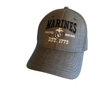 Marines Limited Edition Est. 1775 Gray Hat Cap Adjustable