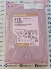 WDC 6TB 3.5" SATA HDD 7200 RPM WD6003FRYZ-01F0DB0, GRADE A+, SKU 20663