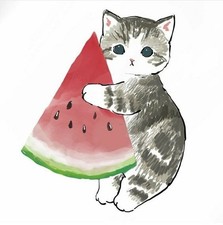 temporary tattoo - Set of two wrist size Cat  approx. 1.5" each 