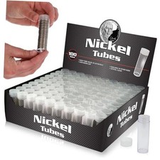 Coin Tubes for US Nickels - 100ct  Durable Plastic Tube Coin Holders  Coin
