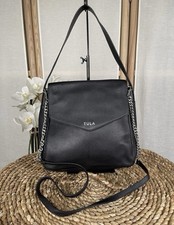 Tula black leather handbag shoulder bag