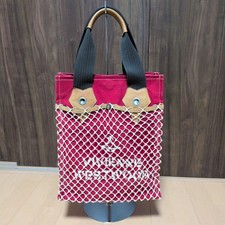 Vivienne Westwood Tote Bag Canvas Red Men  s Authentic Rare Condition EX