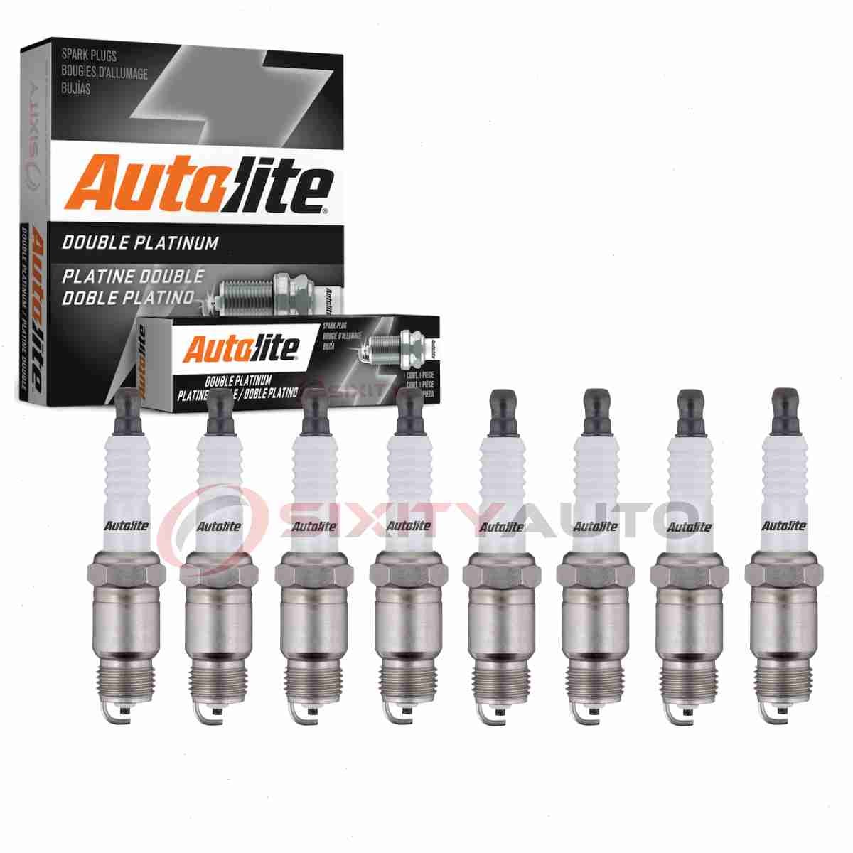8 pc Autolite Double Platinum Spark Plugs for 1985-1987 Pontiac Firebird bv