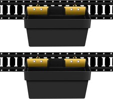 2 Pack E-Track Storage Baskets Heavy Duty Tool Organizer Box Fits Trailer Garage