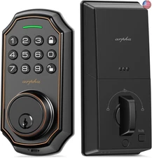 Keyless Entry Door Lock, Keypad Door Lock with 50 Codes, Smart Lock with Anti