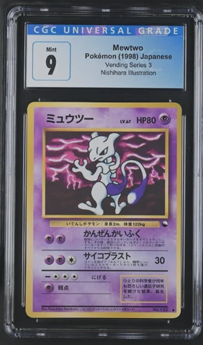 1998 Pokemon Japanese Mewtwo #150 CGC 9 Mint Vending Series III