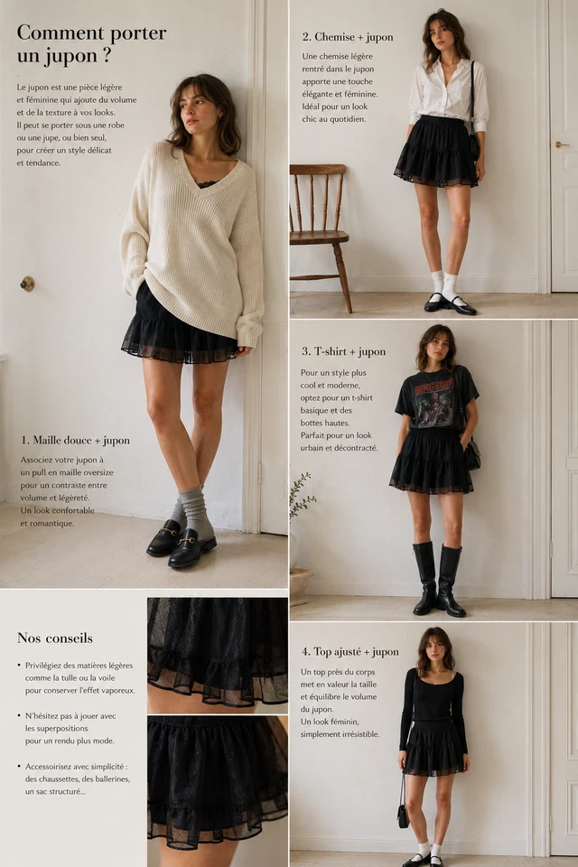 Jupon Noir XS Bon État - Photo 3/3