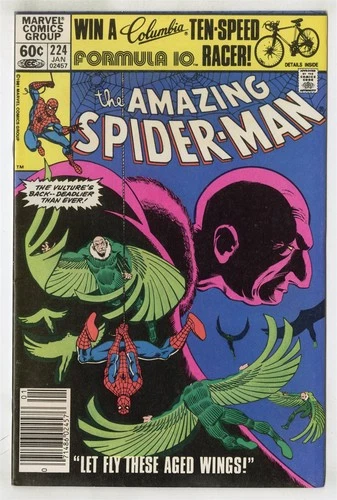 Amazing Spider-Man #224 NM- 9.2 white pages  Vulture  Marvel  1982  No Reserve