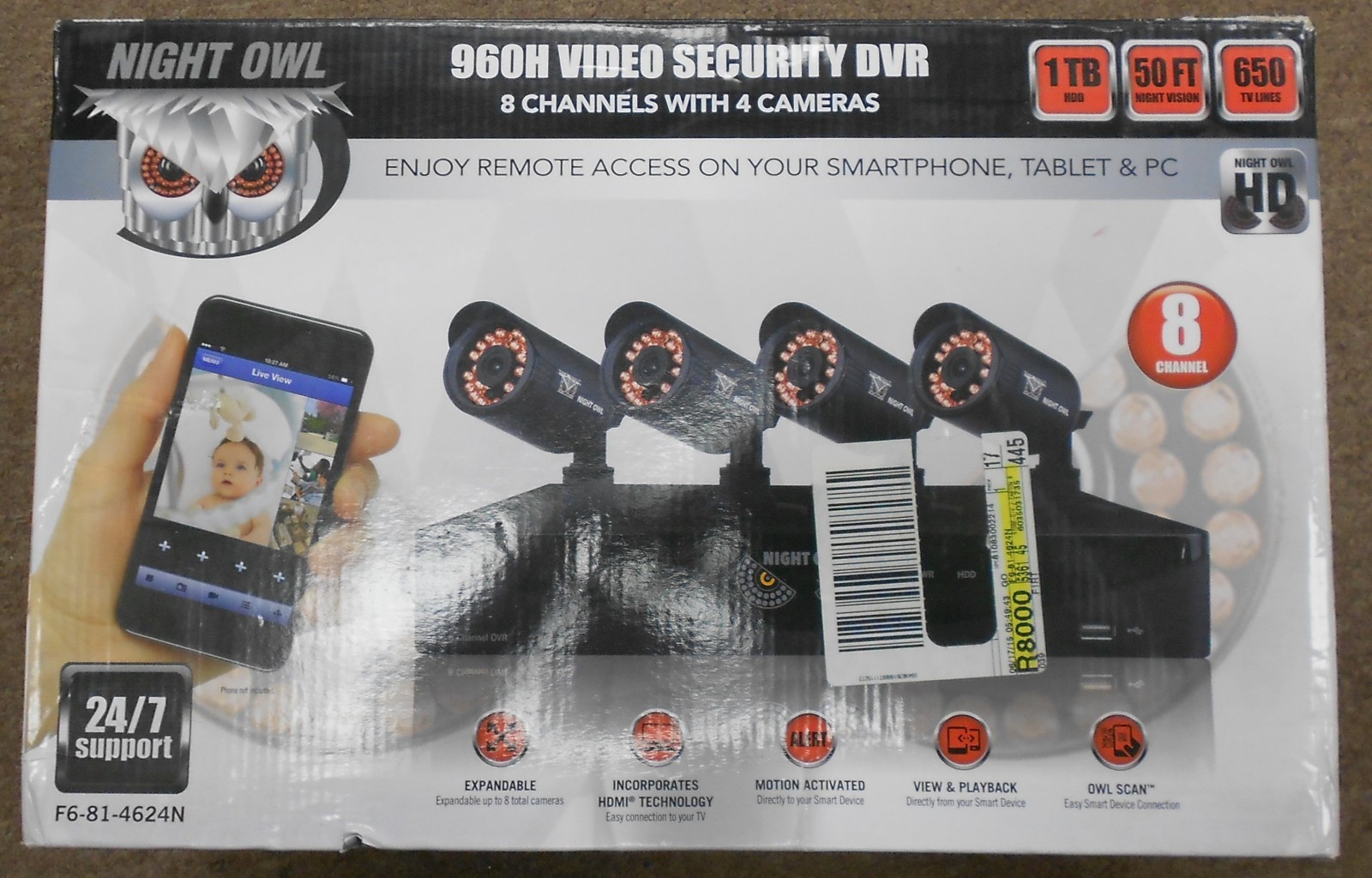 8 Channel Dvr 1 Terabyte Hd 960h 1230-02m