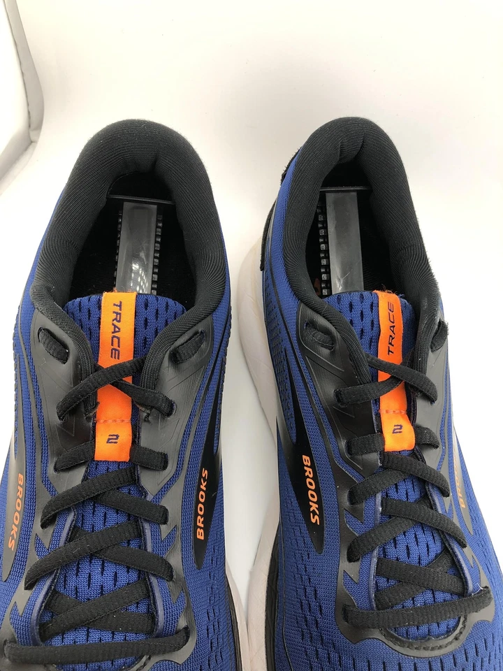 Zapatos para correr Brooks Trace 2 para hombre talla 11,5 azul negro naranja carretera 110388 1D489 Foto 3 de 4