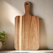 Acacia Wood Cutting Board with Handle 13.7''X7'', 1PCS-Small-13.7x7