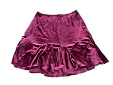 Velvet Skirt Maroon Size Medium Y2K Fairy Coquette Whimsi Elastic Waist