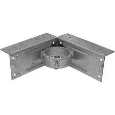 Midwest Air Tech Corner 2-3/8 in. Steel Fence Post Adapter Clamp 328595C Midwest