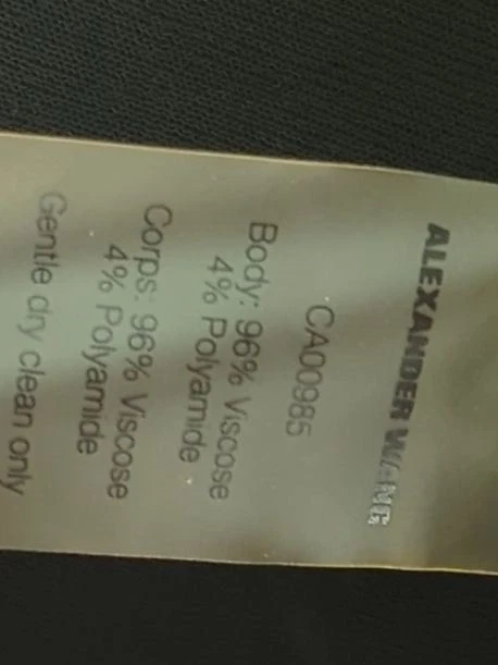 Alexander Wang Abito Donna Midi M Nero Viscosa con Poliammide A Line