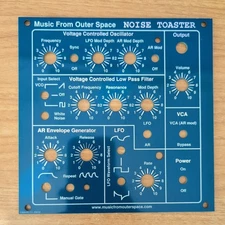 Music From Outer Space Noise Toaster Analog PCB, Front Panel