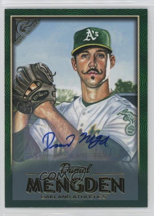 2018 Topps Gallery Green Auto 90/99 Daniel Mengden #49 Rookie Auto RC h7i