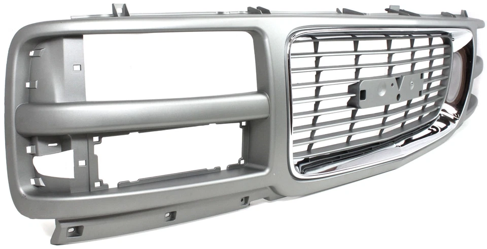 Grille For 1996-2002 GMC Savana 1500/3500 w/ Composite Headlight Gray Plastic - Image 3 of 4
