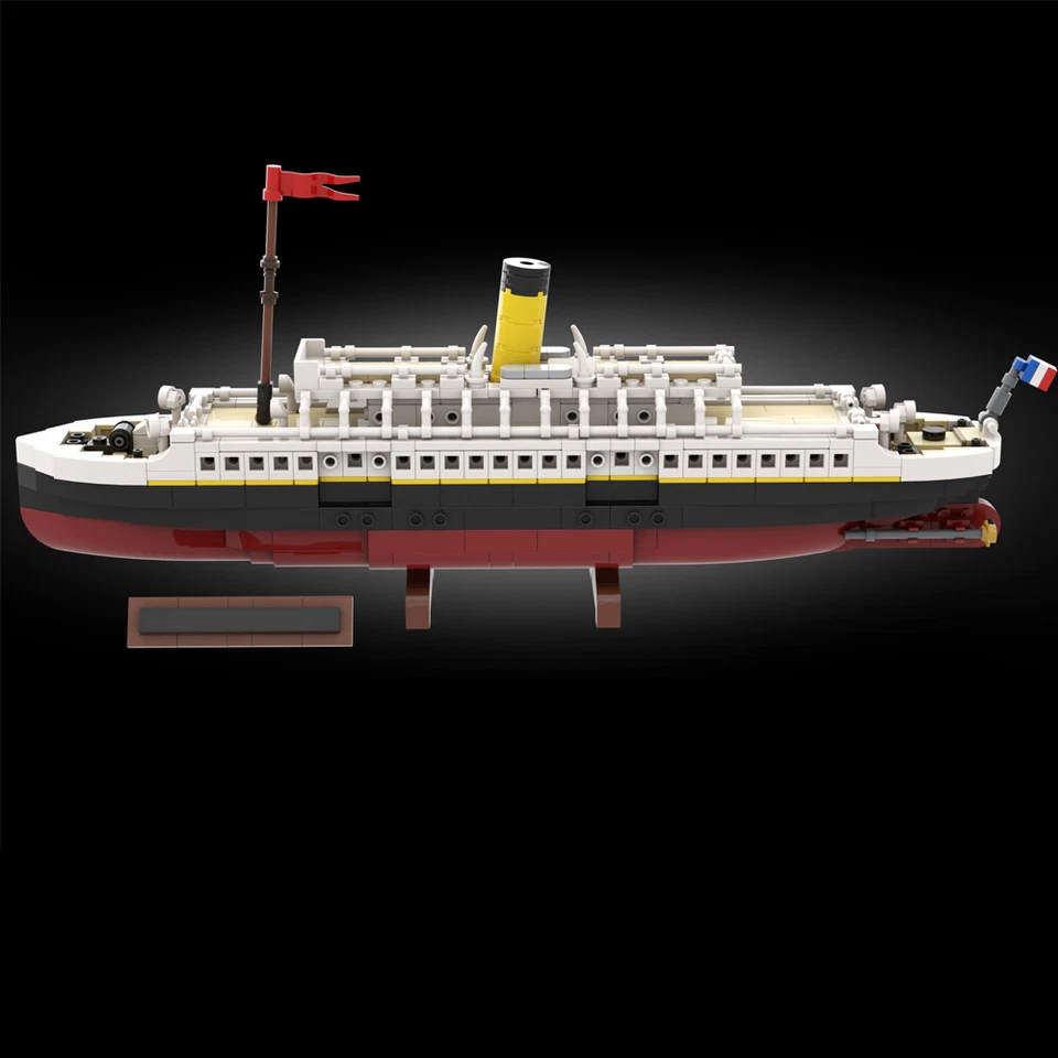 MOC: Former Tender Ship Model 1/200 scale with Stand and Plate 816 Pieces - Image 4 of 4