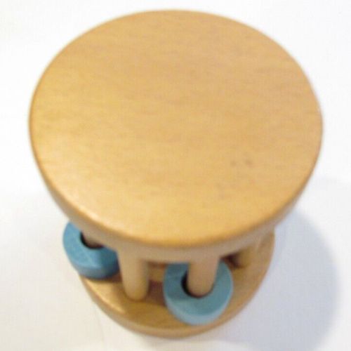 HallMark Wooden Rolling Rattle Development Baby Infant Grasp Toy Rare - Picture 6 of 9
