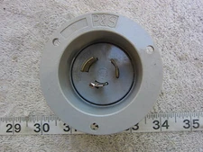 P&S Pass & Seymour 20A 125/250V HBL3325 Style Locking Flanged Inlet Non-NEMA