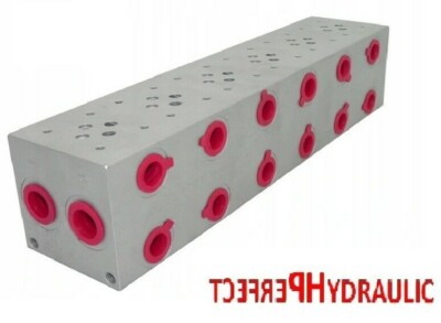 Grundplatte 6-fach NG06 (CETOP 3), Aluminium, mit Druckbegrenzungsventil DBV