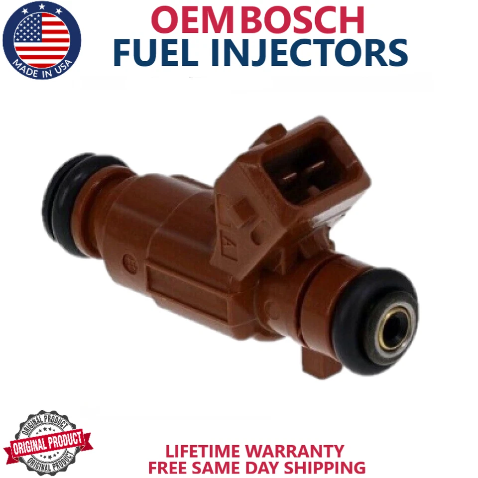 4 piezas NUEVOS OEM BOSCH inyectores de combustible 2000-2009 Saab 9-3 Saab 9-5 2,0 L, 2,3 L I4 turbo Foto 4 de 4