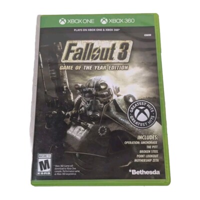 Fallout 3 - Game of the Year Edition Microsoft XBOX 360, XBOX ONE, 2009