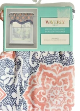 Waverly Window Scalloped Valance Spring Spotlight Floral 100% Cotton 52x16"