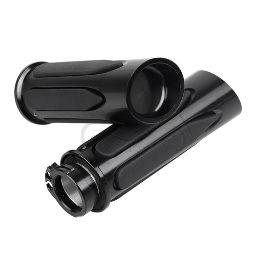 Black 1" Handlebar Hand Grips Fit For Harley Sportster 883 Softail Standard FXST - Picture 13 of 16