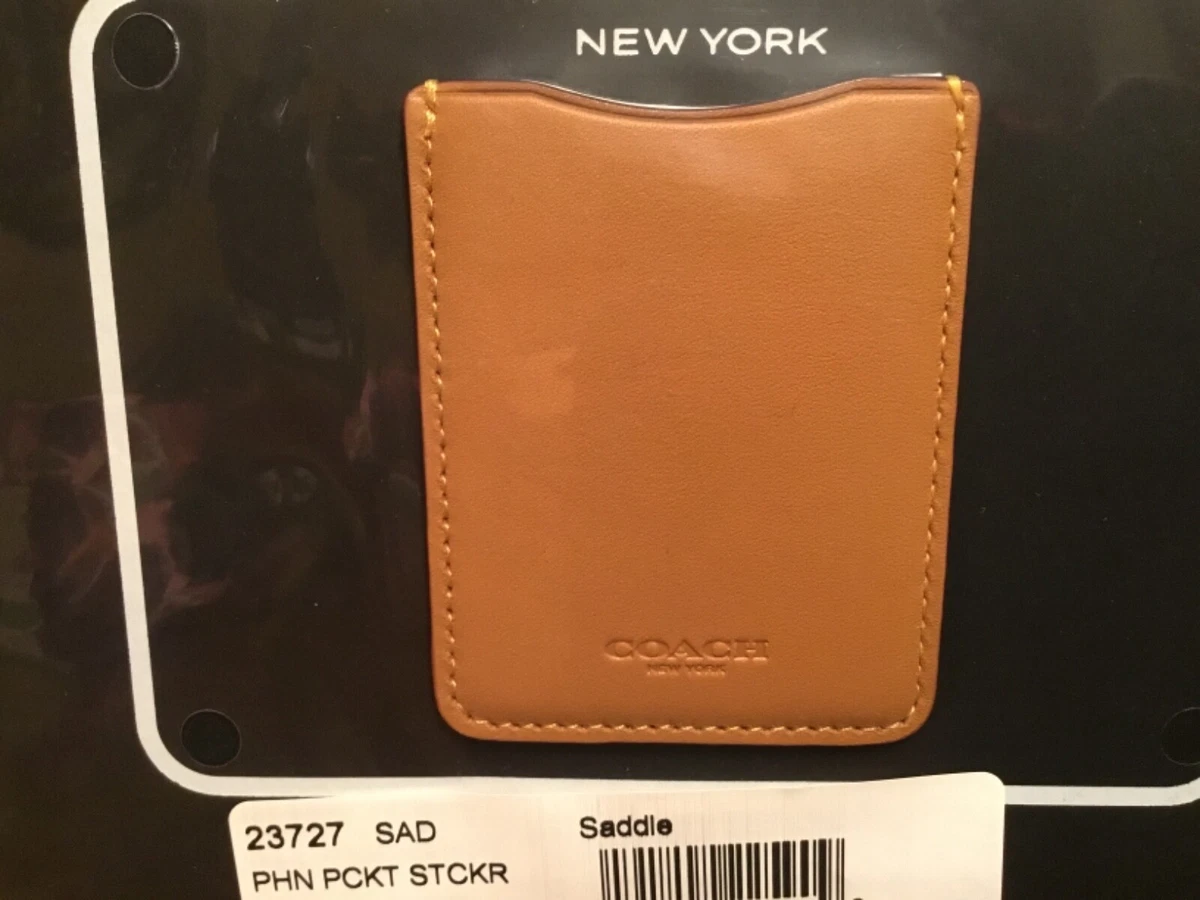 Coach Leather Card Wallet - Saddle