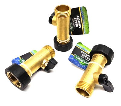 Lot of 3 GroundWork DRG2021113 Long Neck Brass Shutoff 4510243