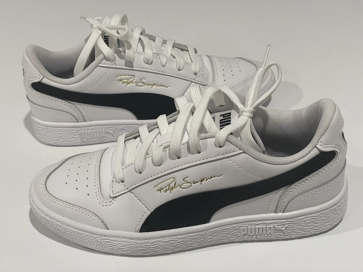 PUMA Ralph Sampson Low White Black 370846 11 Unisex M6 W7 New W O Box