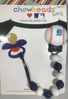 Baby Pacifier Clip Holder Silicone Safe Theme Detroit Tigers Baseball. New