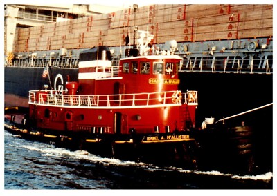 Isabel A McAllister (1964) Tugboat Tug Boat VTG Photo 3.5x5 IMO 6415922 c 1980's