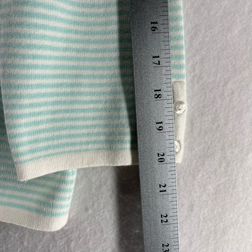 Hillard & Hanson Cardigan Womens Size XL Striped Button Front Long Sleeve Green - Picture 9 of 9