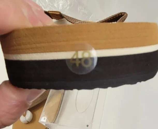 Comfortable Brown Yoga Mat Thong Flip Flops with Arch Support in Size 14