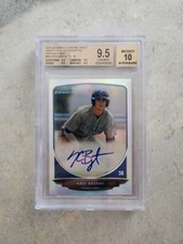 💥2013 Bowman Chrome Draft Draft Picks Kris Bryant Refractor Auto BGS 9.5💥